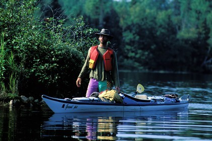 Canada, Quebec Province, La Verendrye Wildlife Reserve, small pause on the Ottawa River