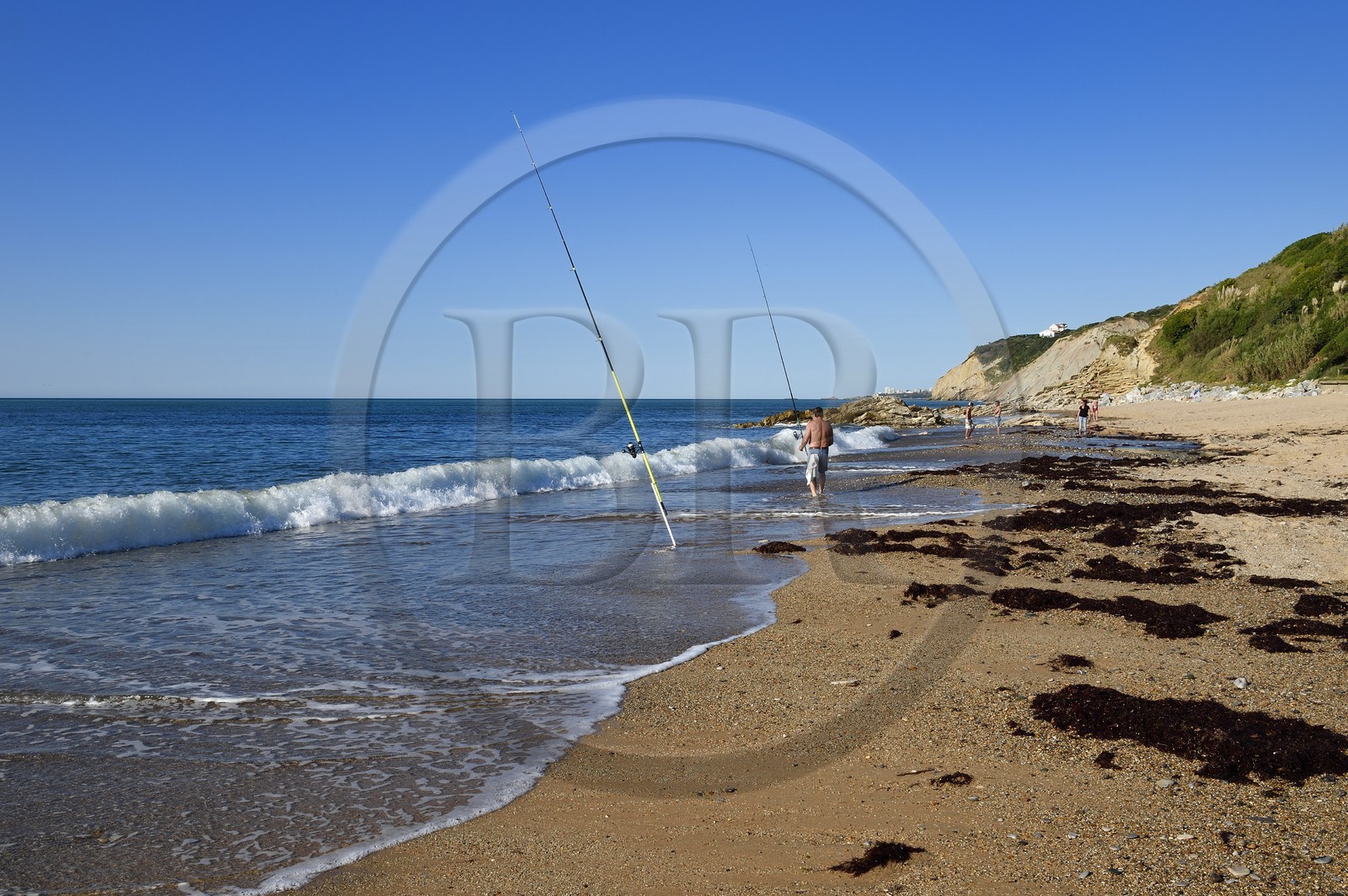 France, Pyrénées-Atlantiques (64), la côte du Pays-Basque, Bidart, plage de l'Uhabia
