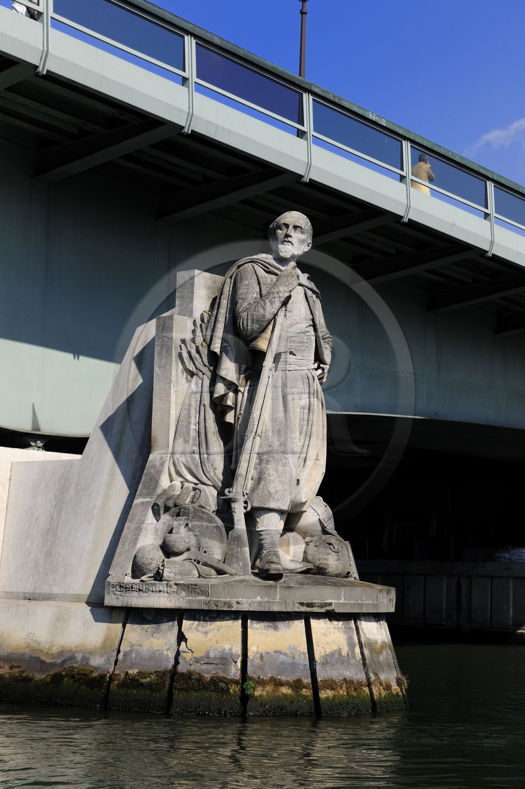 France, Paris (75), le Zouave du Pont de l'Alma sur la Seine