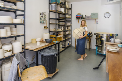 France, Alpes-Maritimes, Vallauris, ceramist Maureen Stengel-Guillot from the MSG Céramique workshop