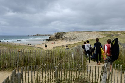 France, Morbihan, Quiberon peninsula, the Cote Sauvage (Wild Coast)