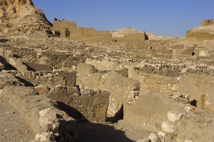 Egypte, Haute Egypte, vallée du Nil, environs de Louxor, nécropole thébaine classée Patrimoine Mondial de l'UNESCO, Thèbes Ouest, Deir el-Medina , la vallée des Artisans