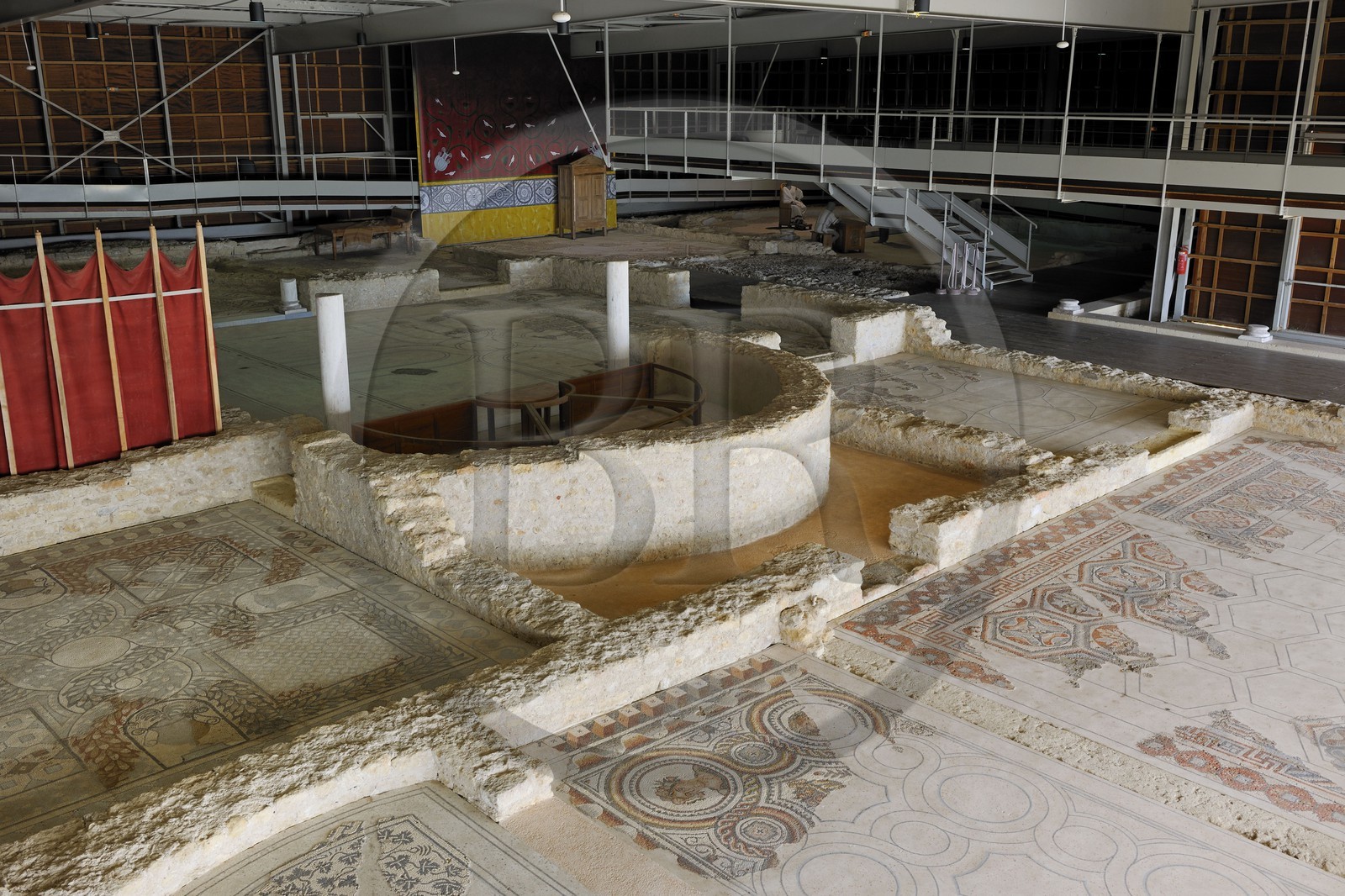 France, Herault, Gallo-Roman villa of Loupian a few kilometres south of the Via Domitia, excavations have revealed the remains of a Gallo-Roman villa very rich in mosaics