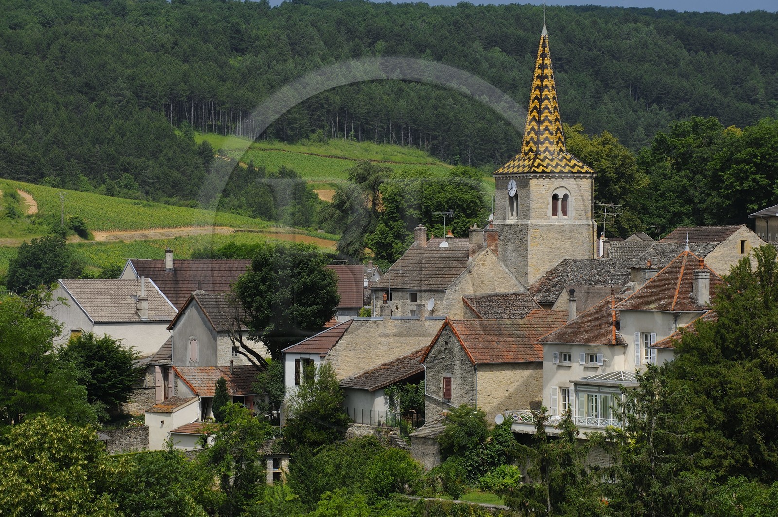 France, Côte d'Or (21), le village de Pernand-Vergeles