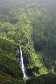 France, Reunion island (French overseas department), cirque of Salazie, listed as World Heritage by UNESCO, waterfall of the Trou de Fer