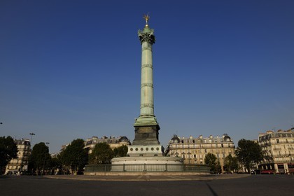 France, Paris (75), place de la Bastille, la colonne de juillet
