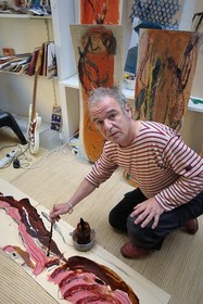 France, l'artiste peintre Michel Pelloille