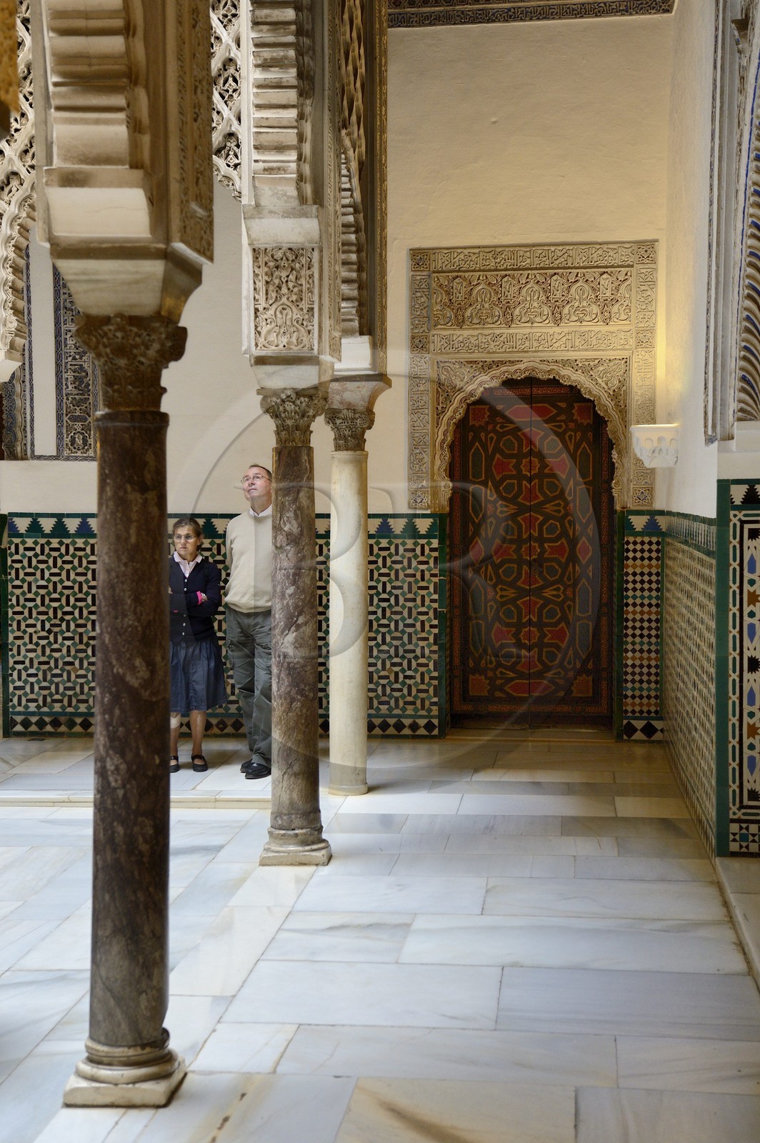 Espagne, Andalousie, Séville, Alcazar de Séville (Reales Alcazares de Sevilla), classé Patrimoine Mondial de l'UNESCO, Patio des Poupées (Patio de las Munecas)