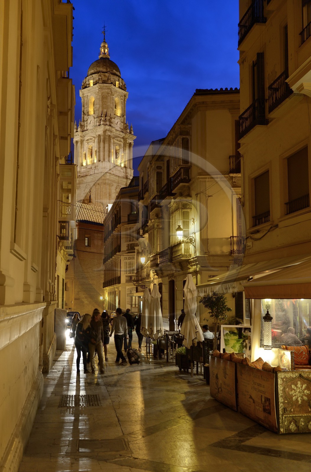 Espagne, Andalousie, Malaga, la cathédrale, Catedral Basílica de la Encarnacion, depuis la calle San Augustin