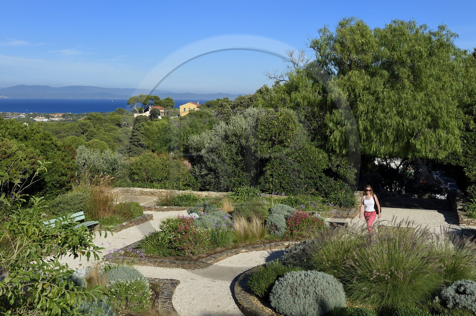 France, Var (83), Hyères, Presqu'Ile de Giens, square Bachagha Boualam à Giens France, Var (83), Hyères, Presqu'Ile de Giens, square Bachagha Boualam à Giens