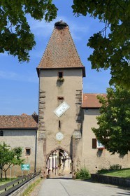 France, Haut Rhin, Ammerschwihr, the high Gate or Stork Tower (1608)