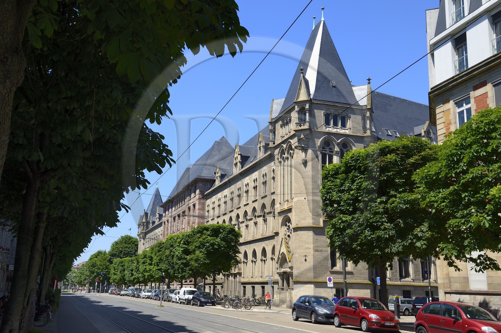 France, Bas-Rhin (67), Strasbourg, quartier de la Neustadt datant de la periode allemande, la grande Poste avenue de la Marseillaise