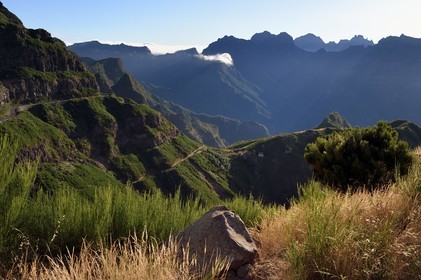 Portugal, Ile de Madère, point de vue de Lombo do Mouro situé sur la R105
