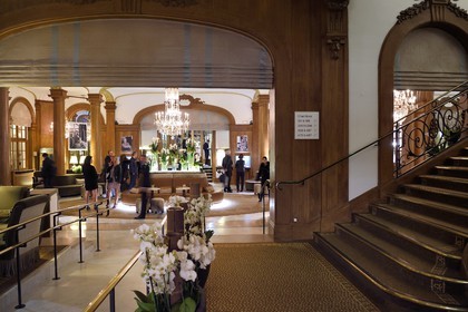 France, Calvados, Pays d'Auge, Deauville, Normandy Barriere Hotel, the lobby