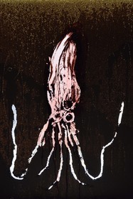 France, Var (83), Iles d'Hyères, parc national de Port Cros, Ile de Porquerolles, la Fondation Carmignac, l'exposition Ressac oeuvre de Miquel Barcelo métamorphose toute la galerie voutée de la Villa