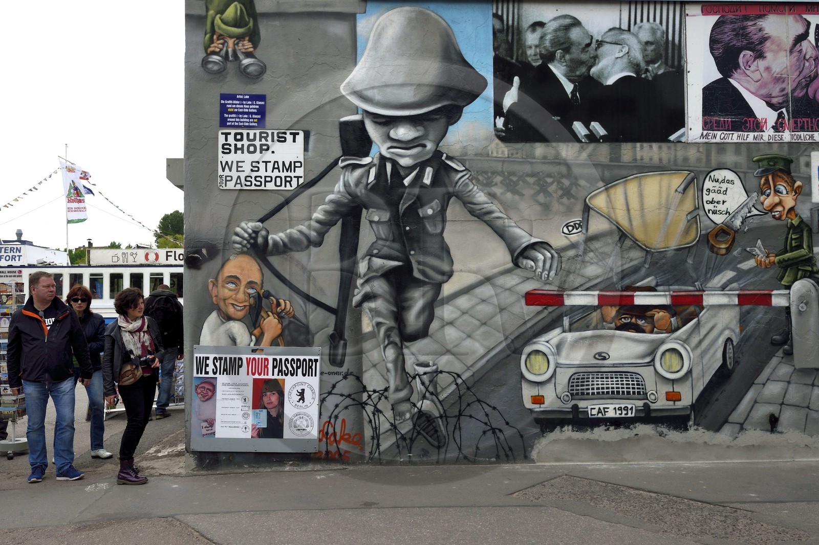 Allemagne, Berlin, Friedrichshain-Kreuzberg, East Side Gallery, le mur