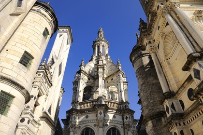 France, Loir et Cher, Loire Valley listed as World Heritage by UNESCO, Chateau de Chambord, the lantern of the roof terrace