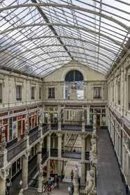 France, Loire Atlantique, Nantes, Graslin district, Passage Pommeray, shopping arcade from 1843 designed by architects Jean-Baptiste Buron and Hippolyte Durand Gasselin
