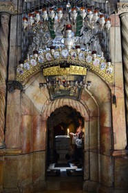 Israel, Jerusalem, holy city, the old town listed as World Heritage by UNESCO, Christian Quarter, Church of the Holy Sepulchre, the Aedicule which contains the Holy Sepulchre itself