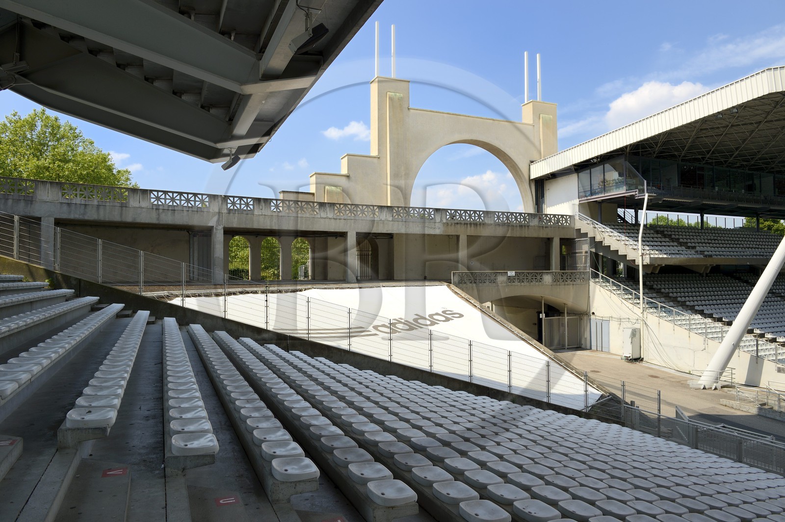 France, Rhône (69), Lyon, le stade de Gerland de l'architecte Tony Garnier