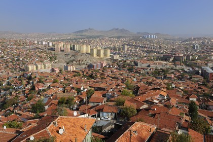 Turkey, Central Anatolia, Ankara, citadel in the old town dominating the new town