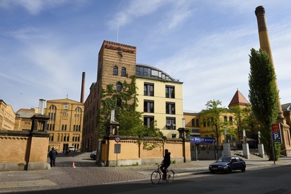 Allemagne, Berlin, la Kulturbrauerei vue de la Sredzkistrasse