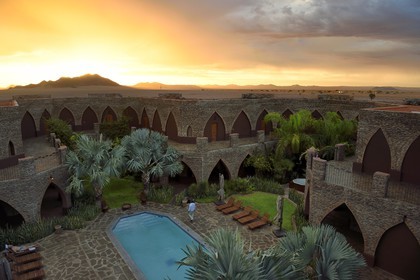 Namibia, Hardap region, Namib Desert East of the Namib Naukluft National Park towards Sossusvlei, the Mirage Resort & Spa