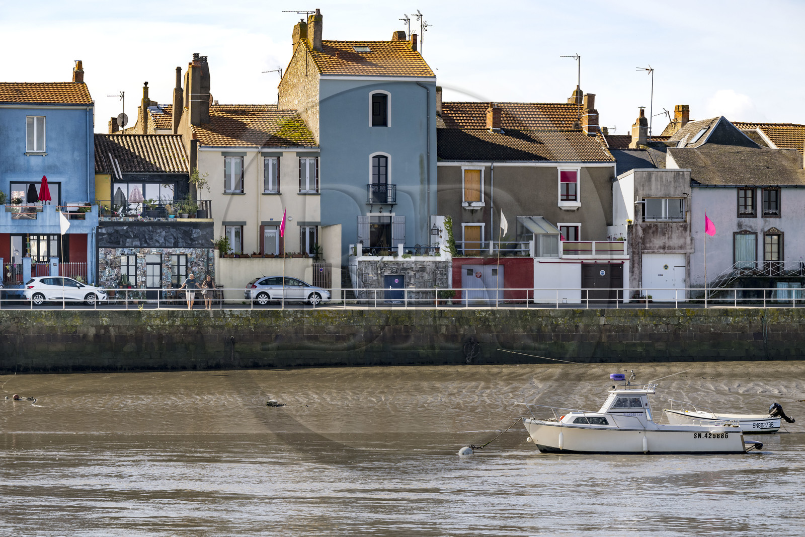France, Loire-Atlantique (44), Paimboeuf, la maison de l'artiste Dominique Leroy décorée avec des milliers de composants électroniques, sur le quai Sadi Carnot