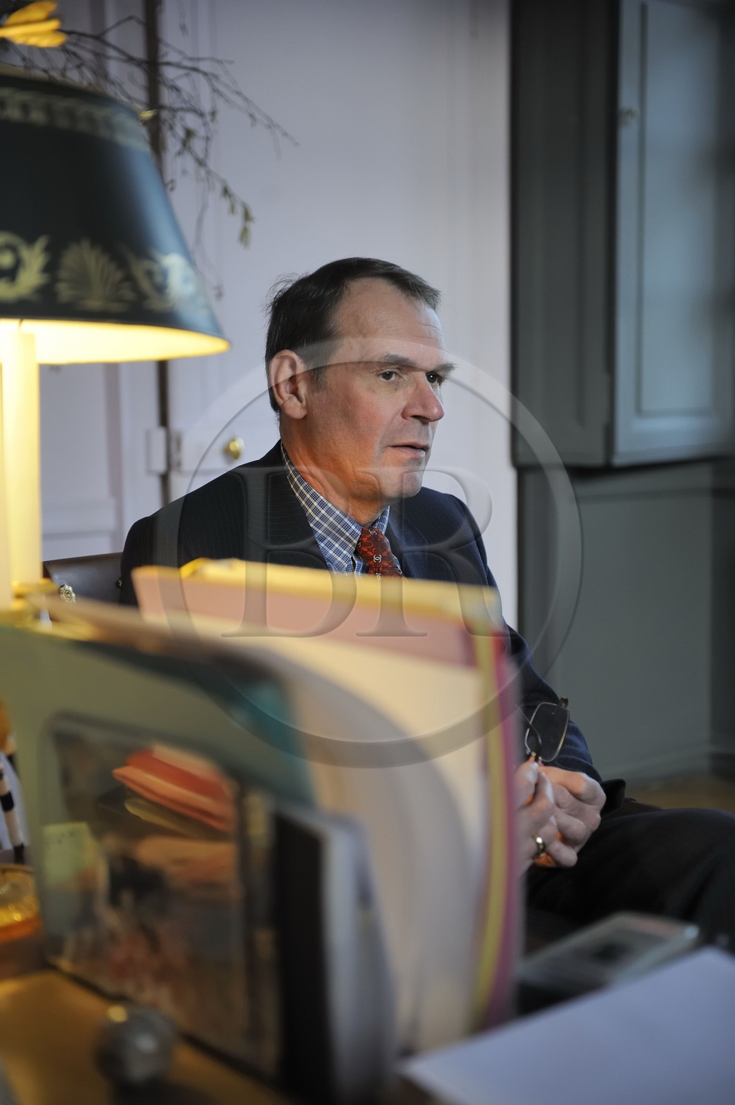 France, Yvelines (78), château de Versailles, classé Patrimoine Mondial de l'UNESCO, portrait de Jean-Jacques Aillagon, ancien Ministre de la Culture, président de l'Etablissement public du musée et du domaine national de Versailles