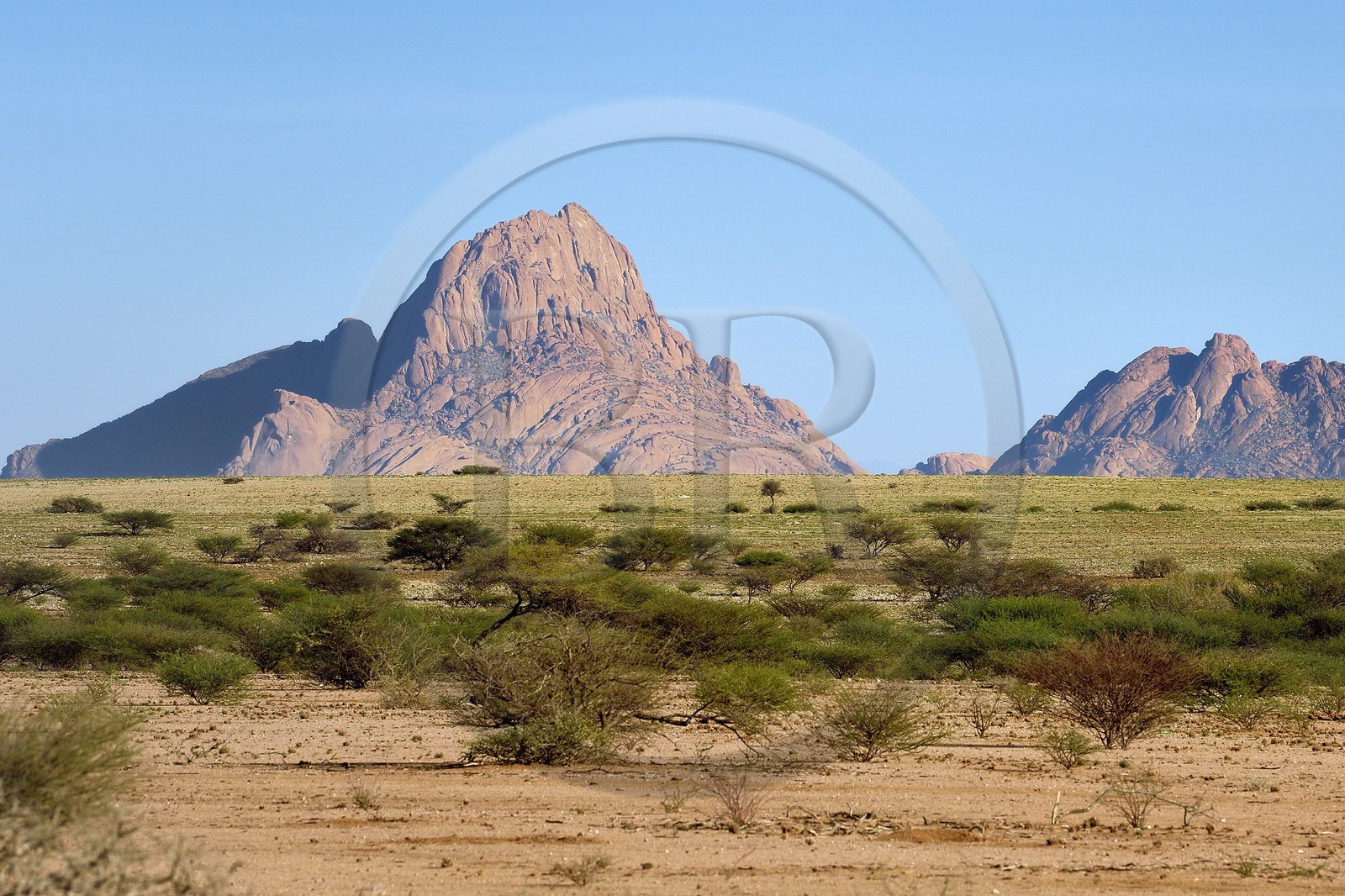 Namibie, région de Erongo, Damaraland, le Petit Spitzkoppe ou Spitzkop (1784 m), montagne granitique dans le désert du Namib