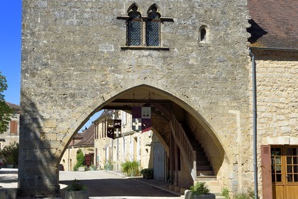 France, Dordogne (24), Périgord Pourpre, la Bastide de Molières, la maison du Bayle sur la place de la bastide