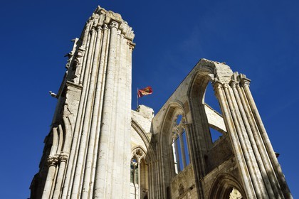 France, Seine-Maritime (76), Pays de Caux, Parc naturel régional des Boucles de la Seine normande, Saint-Wandrille-Rançon, abbaye Saint-Wandrille de Fontenelle, abbaye bénédictine fondée au VIIe siècle, l'ancienne abbatiale