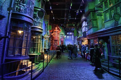 United Kingdom, Hertfordshire, Leavesden, Leavesden Film Studios, Harry Potter Studio Tour London, the scene of the eight Harry Potter movies' making of, Diagon alley
