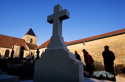 France, Haute-Marne (52), Colombey-les-Deux-Eglises, la tombe du Général de Gaulle