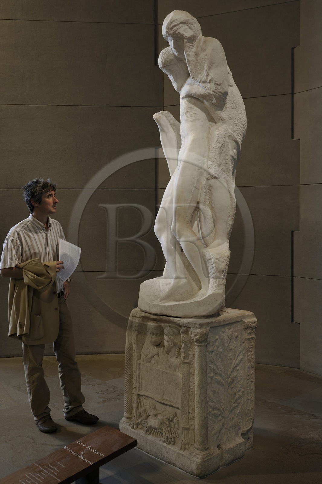 Italie, Lombardie, Milan, le Castello Sforzesco (château des Sforza), musée d'Art Ancien, la Pieta Rondanini de Michel-Ange, sa dernière œuvre restée inachevée