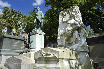 France, Paris (75), cimetière du Père-Lachaise, la tombe du Sergent Hoff, héro de la guerre de 1870