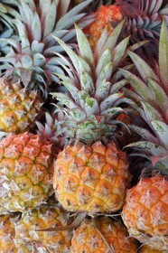 France, Reunion island (French overseas department), Le Tampon, sale of Victoria pineapples