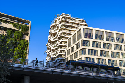 France, Hérault (34), Montpellier, quartier de la gare Saint-Roch, l'immeuble d'habitation Higher Roch
