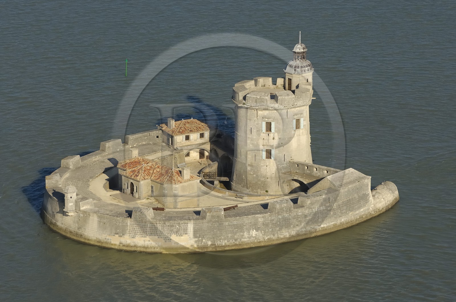 France, Charente-Maritime (17), bassin de Marennes-Oléron, Bourcefranc-le-Chapus, Fort Louvois ou Fort du Chapus (vue aérienne)