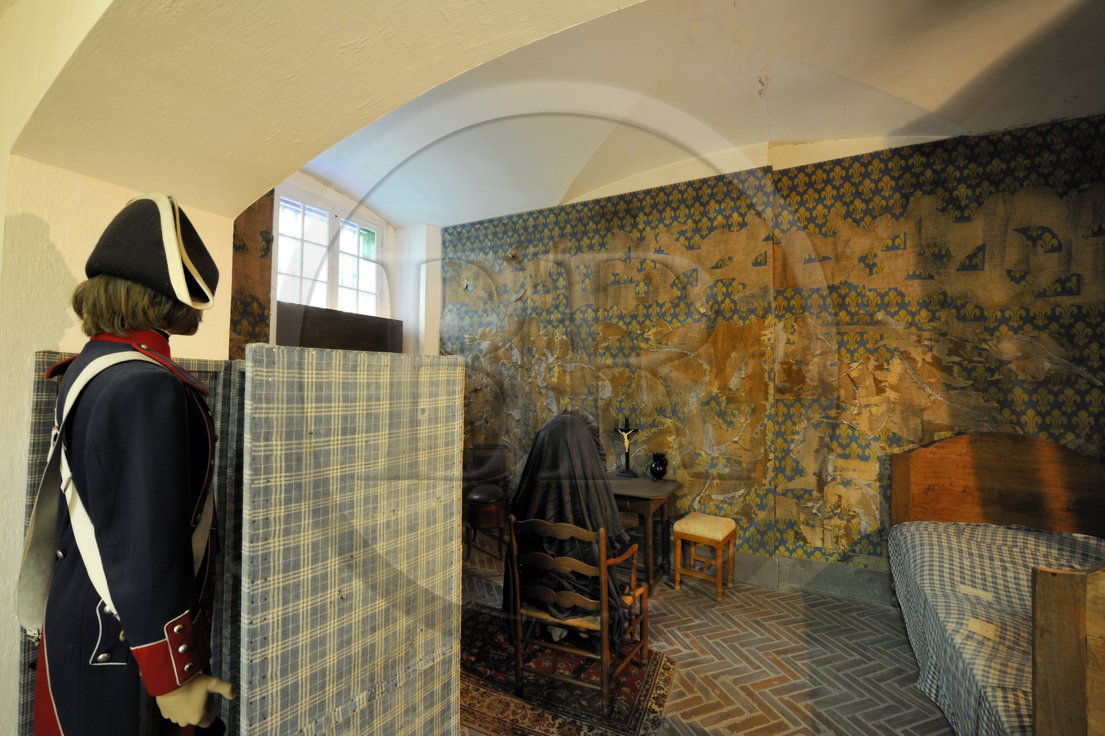 France, Paris (75), Ile de la Cité, la Conciergerie dans le Palais de Justice, la cellule reconstituée de Marie-Antoinette