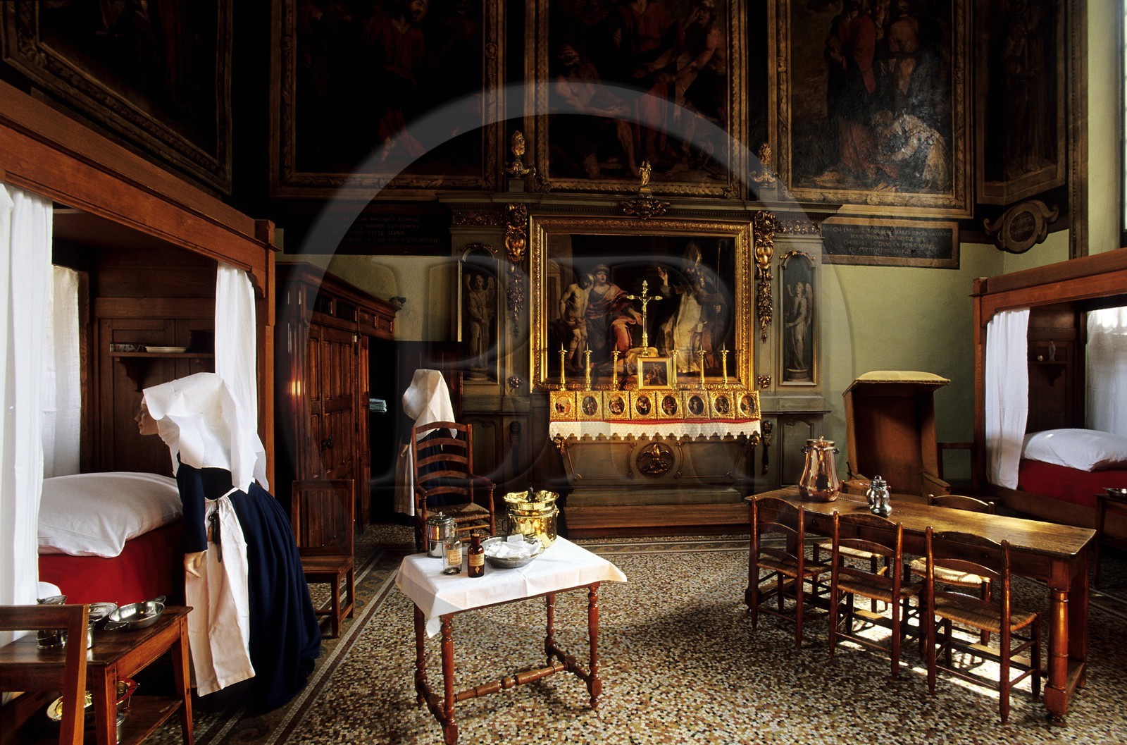 France, Côte-d' Or (21), l' Hôtel-Dieu de Beaune, salle Saint Hughes