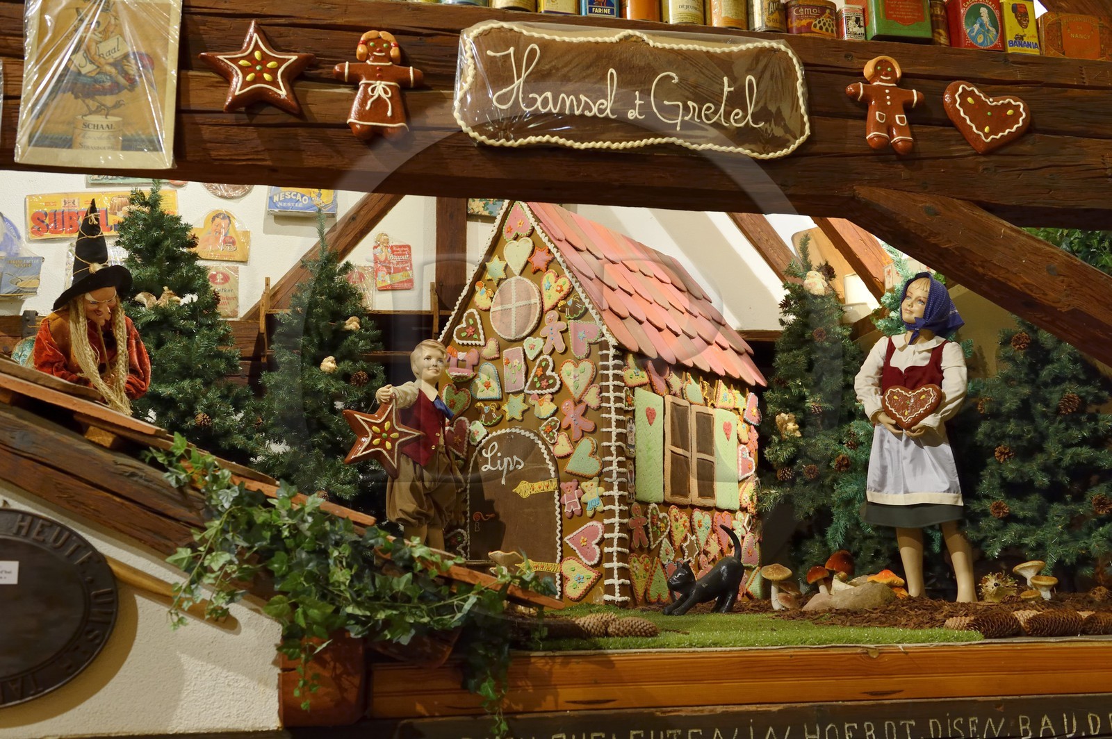 France, Bas-Rhin (67), Gertwiller, musée et fabrique de Pains d'épices Lips, la maison de Hansel et Gretel en pain d'épices