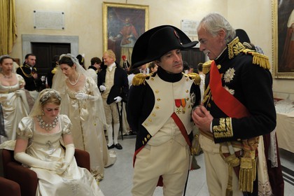 Italy, Liguria, Sarzana, Napoleon Festival, official reception of Napoleon Bonaparte and his suite at the City Hall