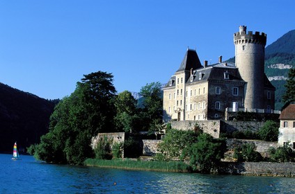 France, Haute Savoie, castle of Duingt on the Annecy lake