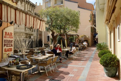 Principauté de Monaco, Monaco, la vieille ville sur le Rocher, placette Don Pacchiero