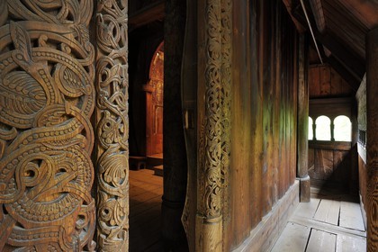 Norway, Oslo, Bygdoy Peninsula, Norsk Folkemuseum (Norwegian Folk Museum), Gol stave wooden church