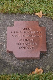 France, Calvados, La Cambe, German military cemetery of the second world war, Ein Deutscher Soldat (a german soldier)