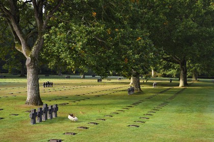 France, Calvados (14), La Cambe, Cimetière militaire allemand de la deuxième guerre mondiale