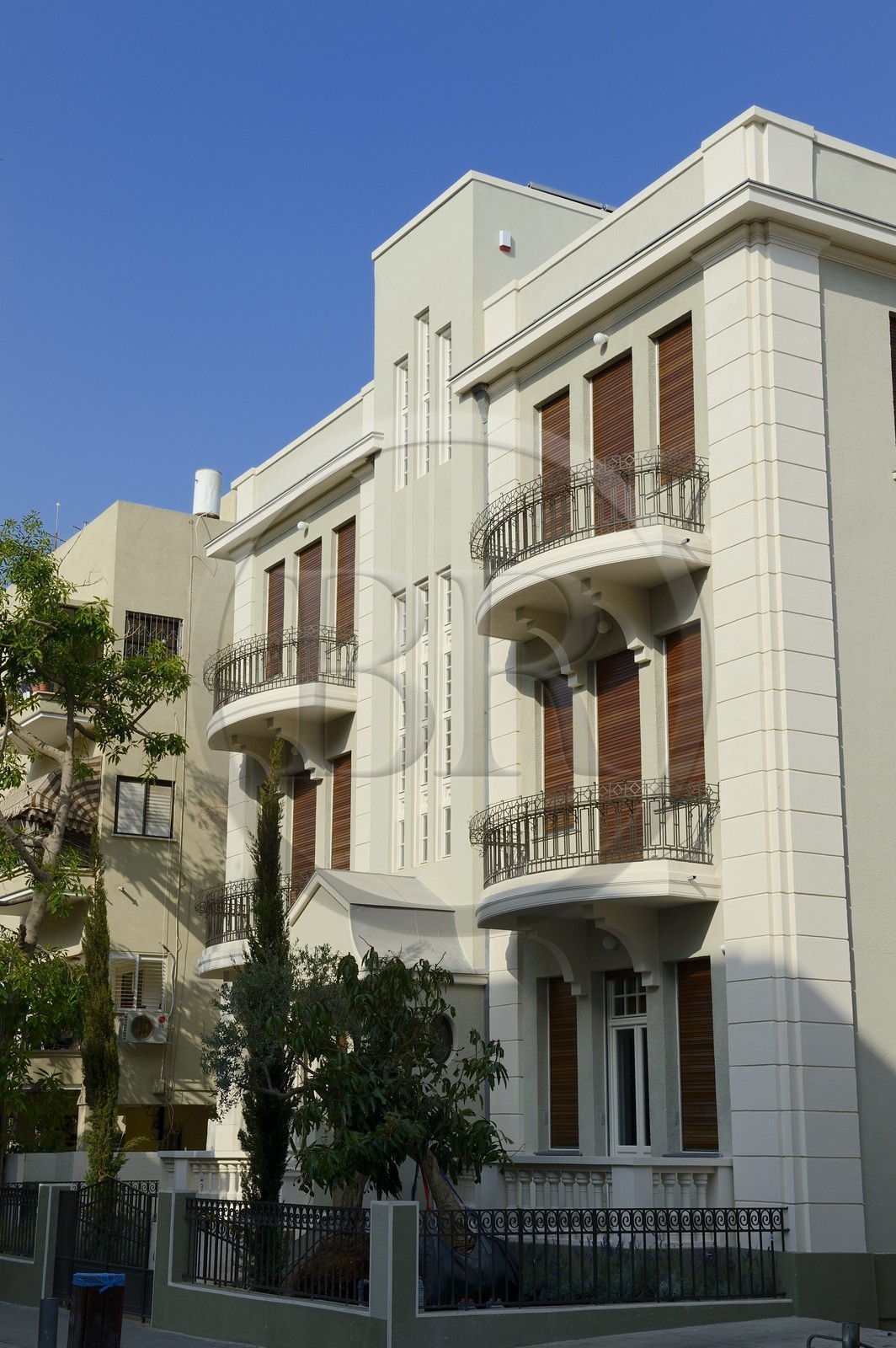 Israel, Tel Aviv, maison des années 1930 dans la rue Bialik