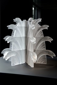 France, Bas-Rhin, Wingen-sur-Moder, Lalique museum, Fish fountain model 1937